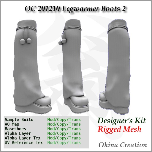Designers kit OC 201210 Legwarmer Boots 2 (D-kit) update