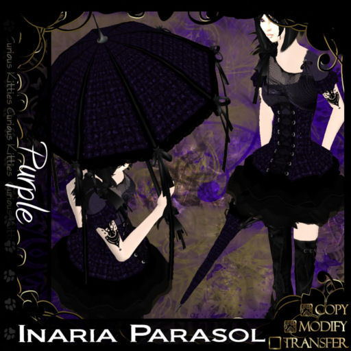 =^.^= Curious Kitties - Inaria Parasol - Purple