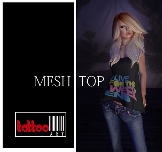 TatooArt Mesh Top Weekend