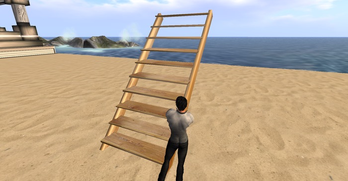 Ardo's 10-Step Stairs - 1 Prim - Pine