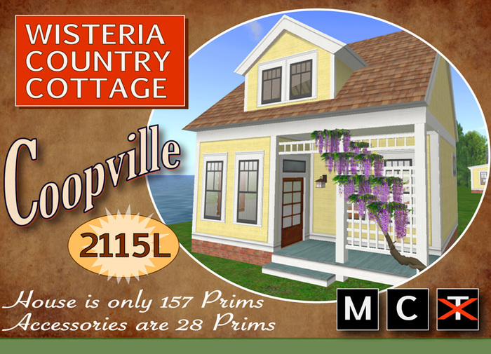 Cozy Little Wisteria Country Cottage or Farmhouse