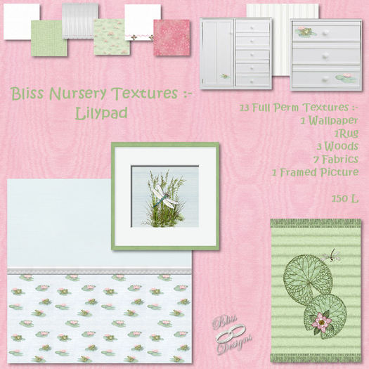 Bliss Nursery Textures - Lilypads - Box