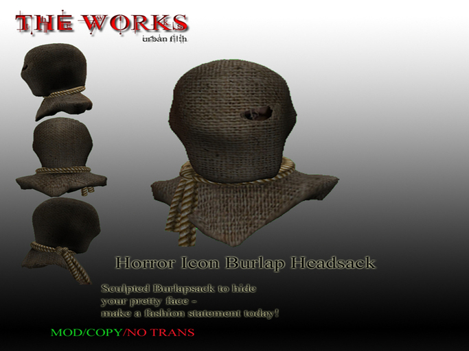 The Works: Horror Icon Burlap Headsack