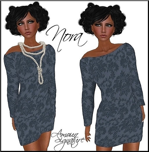 Amour Signature - Nora MESH Dress - Blue