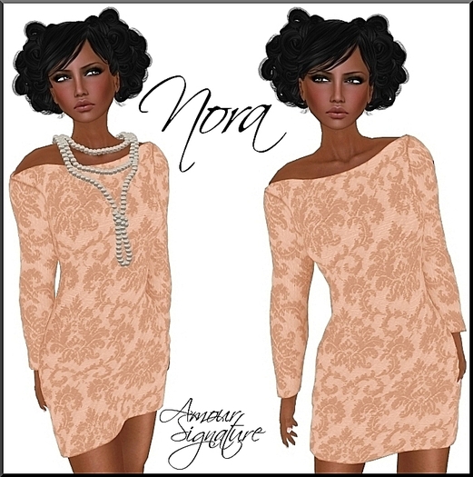 Amour Signature - Nora MESH Dress - Peach