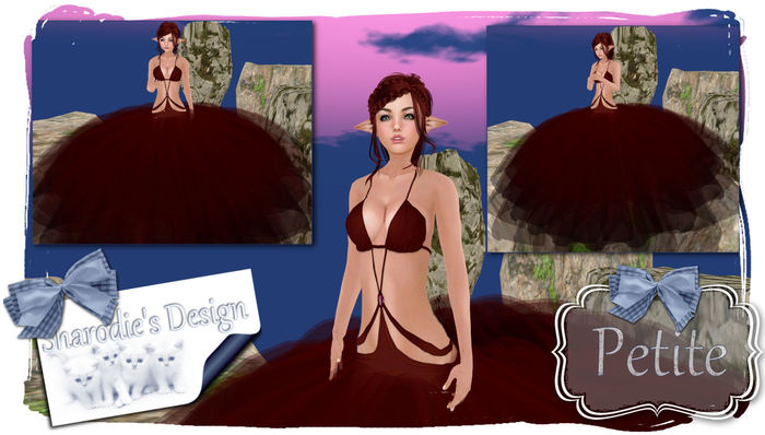 ~*~Shar's Petites~*~Ruby Gem gown