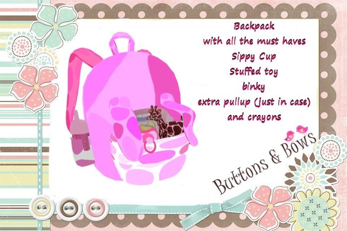 Buttons & Bows Backpack