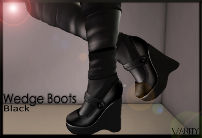[ VANITY ] Gift Wedge Boots .:Black:.