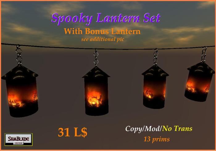 Spooky Lantern Set with Bonus Lantern