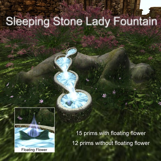 Sleeping Lady Stone Fountain*Boxed