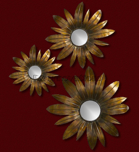 Flower Trio Mirrors