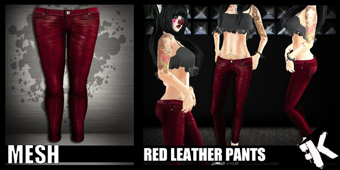 FK! - Red Leather Pants
