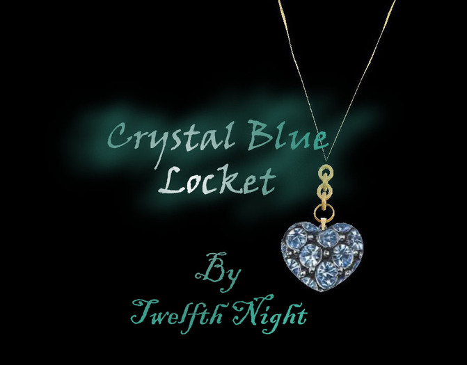 Crystal Blue Heart Locket