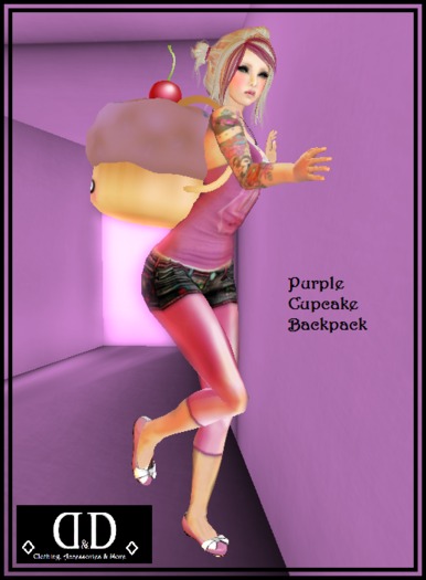 :::D&D::: Cute Purple Cupcake Backpack