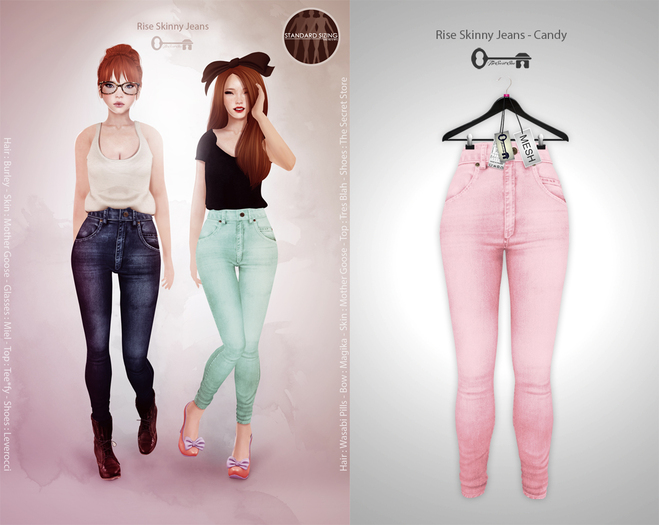 The Secret Store - Rise Skinny Jeans - Candy 
