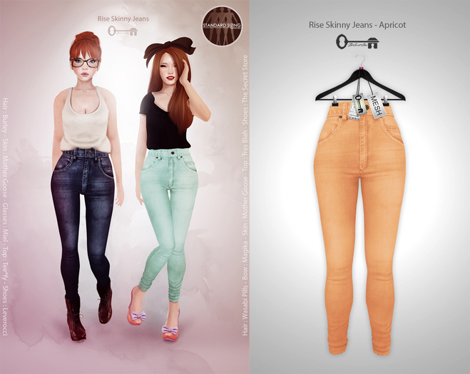 The Secret Store - Rise Skinny Jeans - Apricot 