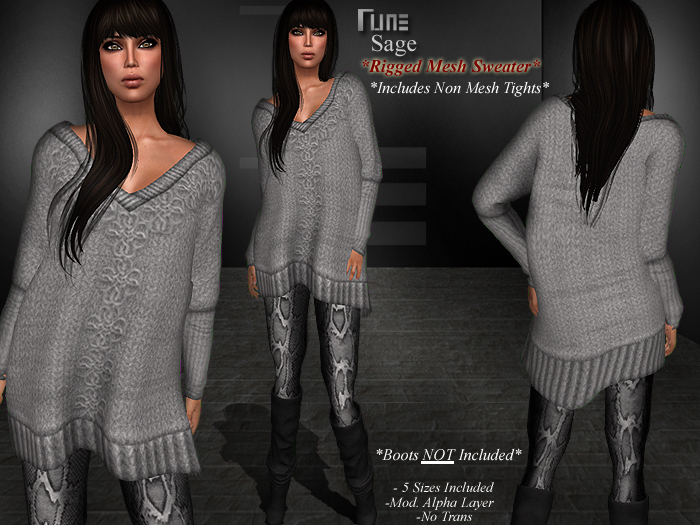 DE Designs - Rune - Sage - Grey *Mesh*