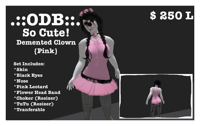 .::ODB::. So Cute! Demented Clown (Pink) {Boxed}