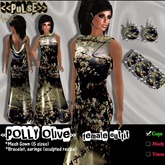 <<PuLsE>> "POLLY Olive" Female Outfit with Mesh Dress