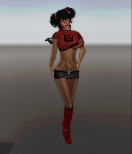 Gret's Cute Bat Little Devil Outfit
