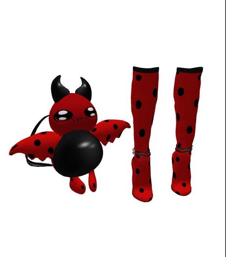 Gret's Cute Bat LadyBug Backpack & Boots