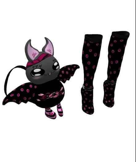 Gret's Cute Skully Bat Backpack & Boots