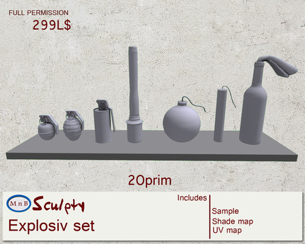 Mbx Explosive Second Life Marketplace - *~M`n B~* Explosiv set (box)