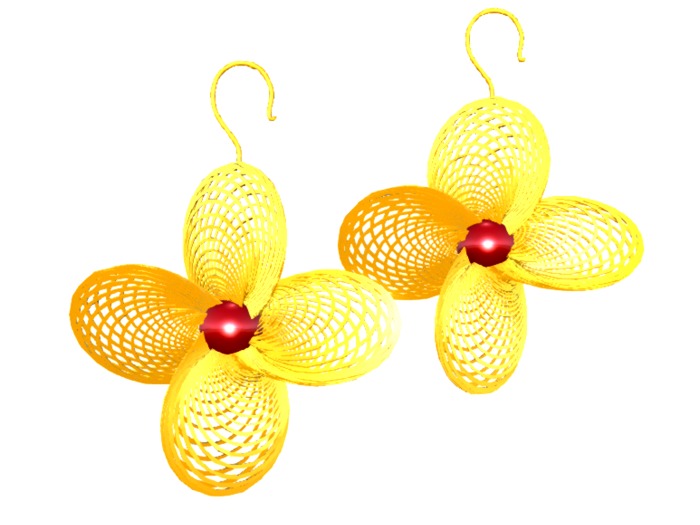 Golden Hope Earrings - Red