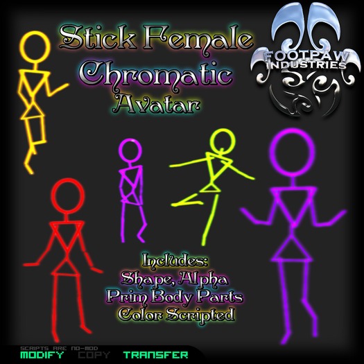 [FPI] Stick Female Chromatic Avatar Rave Avatar