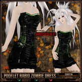 [Mesh] =^.^= Curious Kitties - [Limited Edition] Pooflet Rabid Zombie Dress - Green