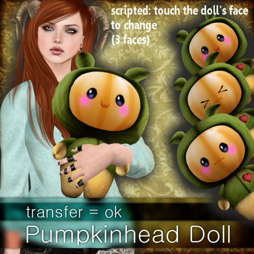 ::Ragdoll's cut:: Pumpkinhead Doll