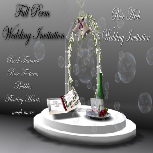 FULL PERM Rose arch Wedding Invitation
