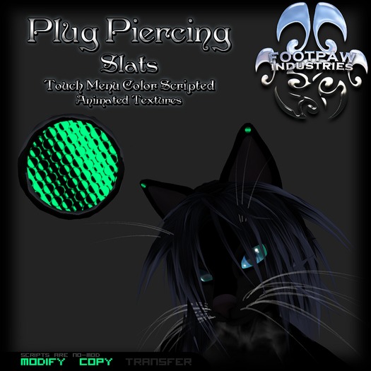 [FPI] Plug Slats Furry or Neko Ear Plug Piercing