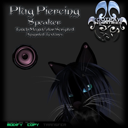 [FPI] Plug Speaker Furry or Neko Ear Plug Piercing