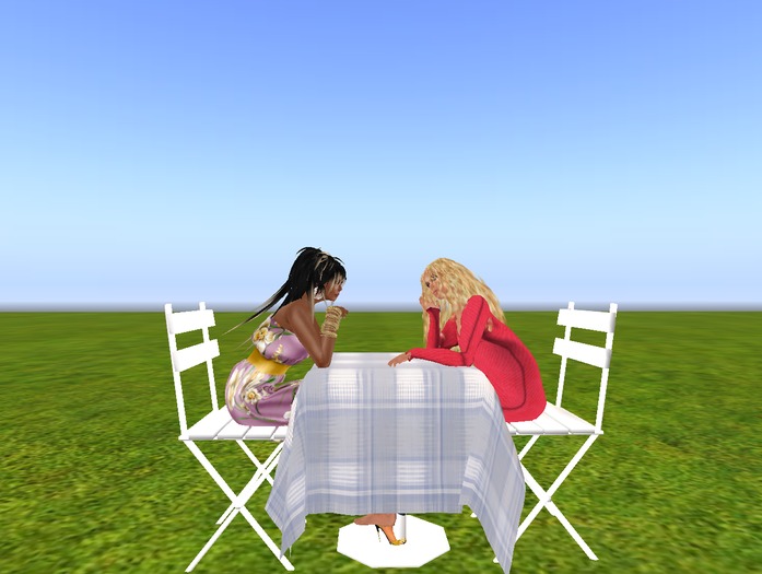 TERRACE FURNITURE just 2 PRIMS SCULPTED