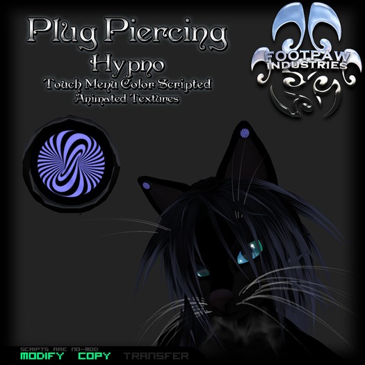 [FPI] Plug Hypno Furry or Neko Ear Plug Piercing