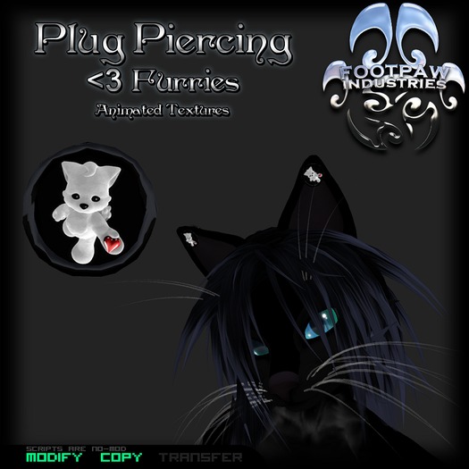 [FPI] Plug <3 Furries Furry or Neko Ear Plug Piercing