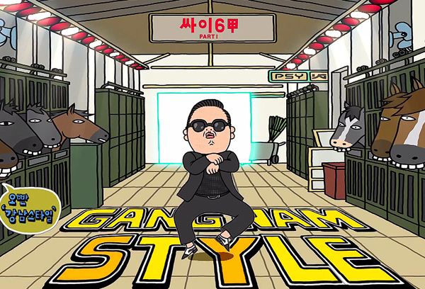 Full Perm Oppa Gangnam Style Synchronized Dancer Shades With Music