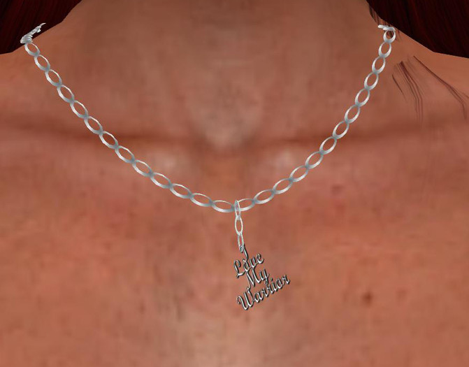 I Love My Warrior Necklace 