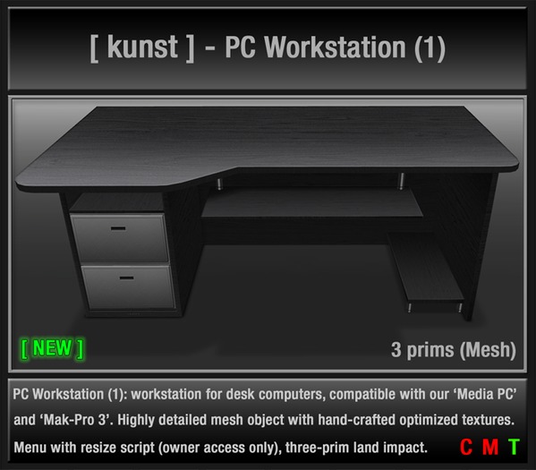 [ kunst ] - PC Workstation (1) / black - silver