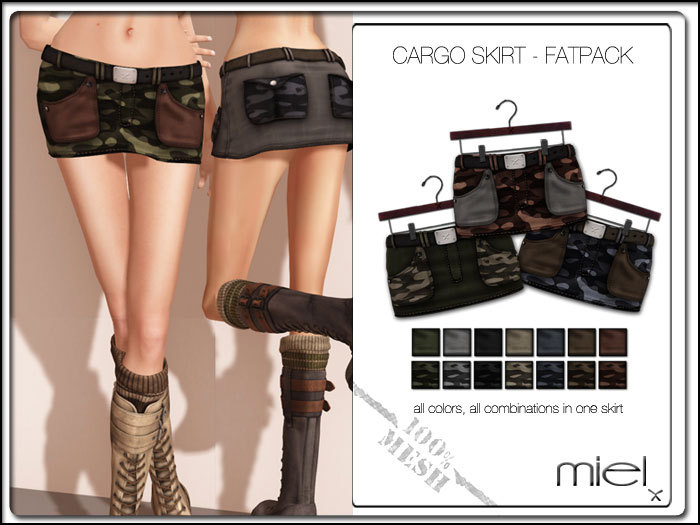 MIEL CARGO SKIRT - FATPACK (MESH)