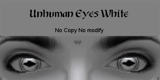 Eyes Unhuman - White