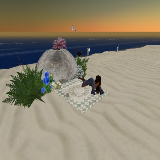 karton stone outside beach laying