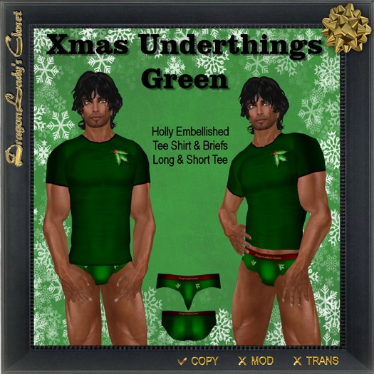 Christmas Underthings Green
