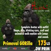 Gorilla Avatar MALE ugly Avatar , animal avatar, furry avatar