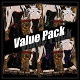 [Mesh] =^.^= Curious Kitties - [Limited Edition] Pooflet Rabid Zombie Dress - Value Pack