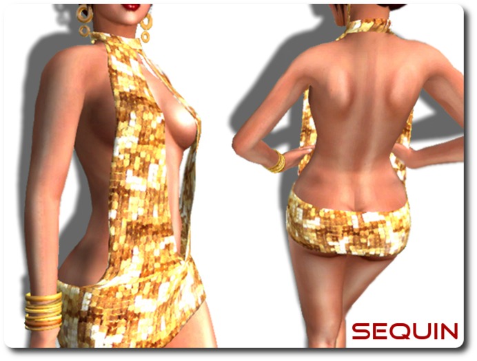 Mesh: Sequin Gold dress