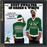 Rudy Sweater in Green & White
