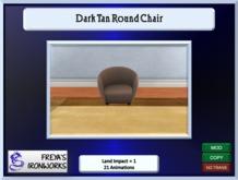 Dark Tan Round Chair - Freya's Ironworks