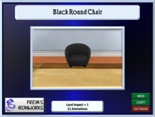 Black Round Chair - Freya's Ironworks